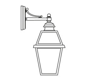 Wandleuchte Verona Nr. 50212 | schlichte, mediterrane Laterne von Surya